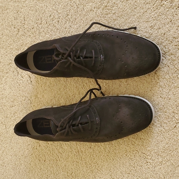Cole Haan Zerogrand Suede Wingtip Oxford Shoes 11.5 - Picture 2 of 5